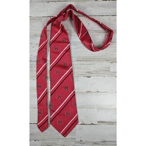 Miami University Redhawks Men's Necktie E Wings Rhodes Red Neck Tie